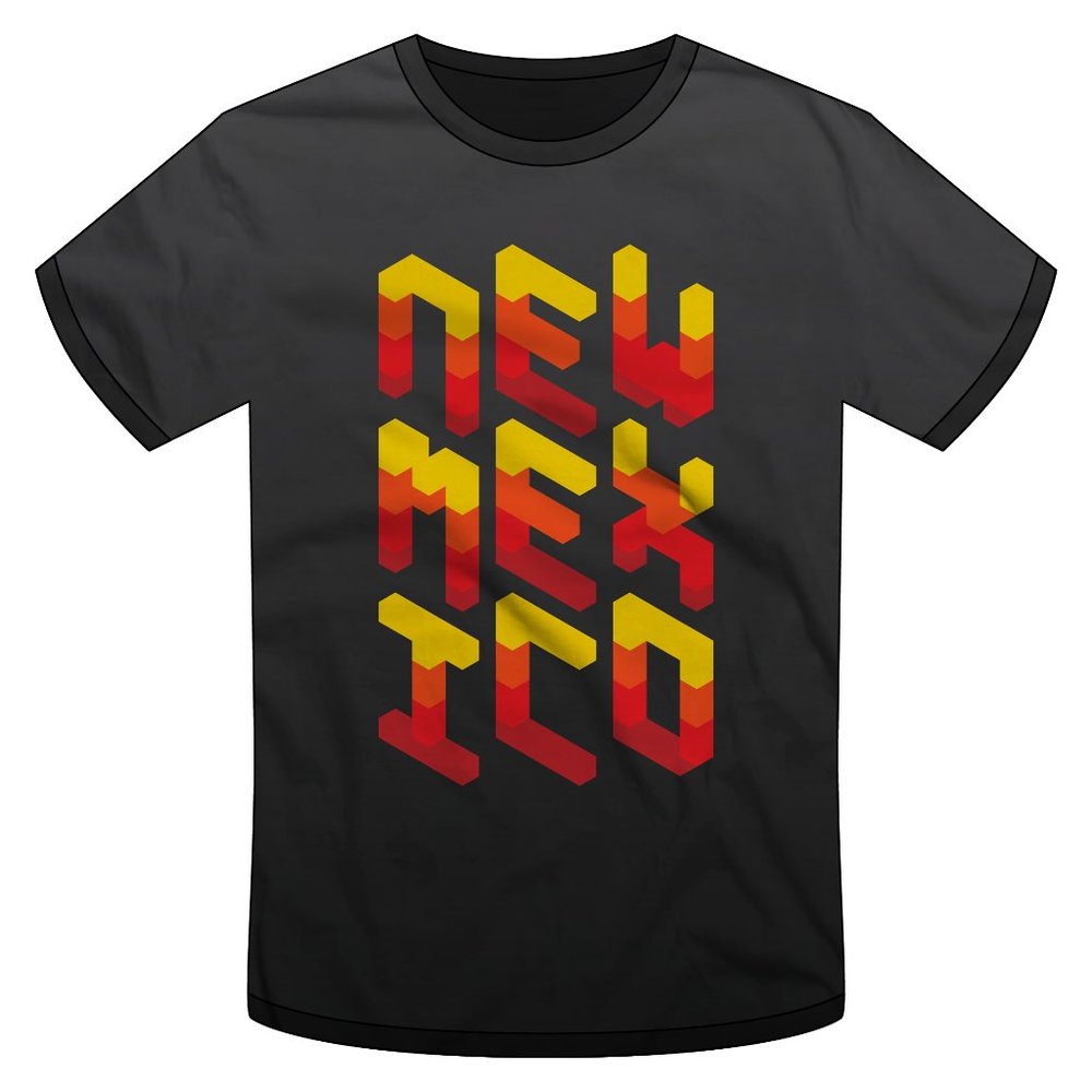New Mexico - Rayos Del Sol, Santa Fe, 505, T-shirt